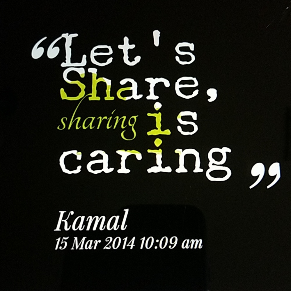 You Share & I Will Share Back!!